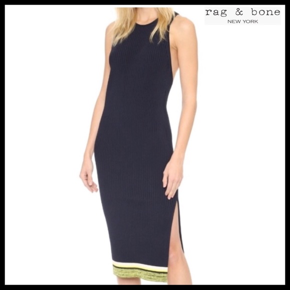 rag & bone Dresses & Skirts - RAG & BONE KNIT RACERBACK MIDI DRESS